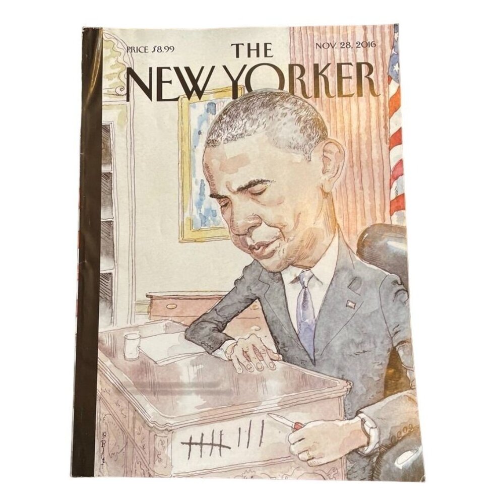 New Yorker Magazine Nov 28 2016 Cover Counting Barry Blitt Obama u